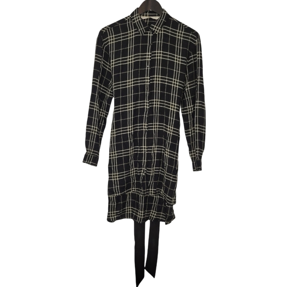 Zara trafaluc women's plaid long sleeve tunic top - Picture 12 of 16